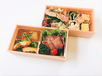 【肉と魚】ローストビーフ山葵ソース添え二段御膳